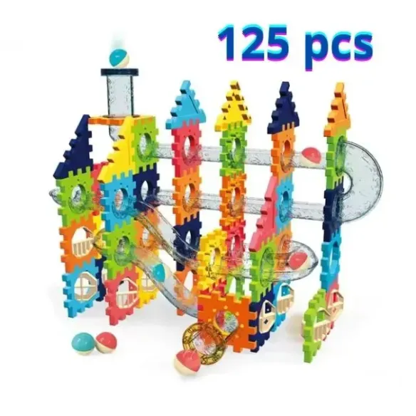 Pipeline Rolling Ball Building Blocks - أطلب علبة واحدة 125 قطعة