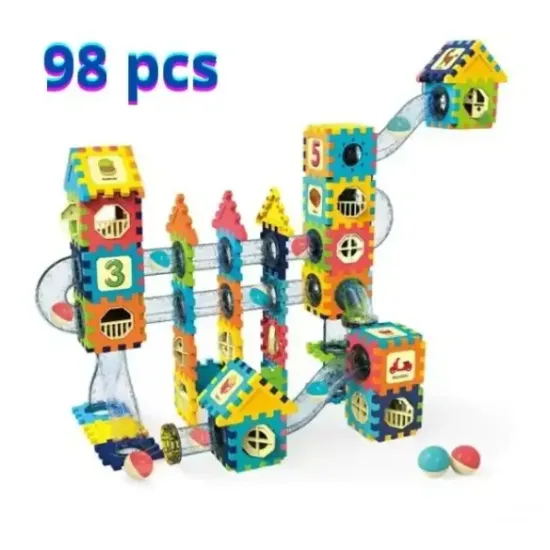 Pipeline Rolling Ball Building Blocks - أطلب علبة واحدة 98 قطعة