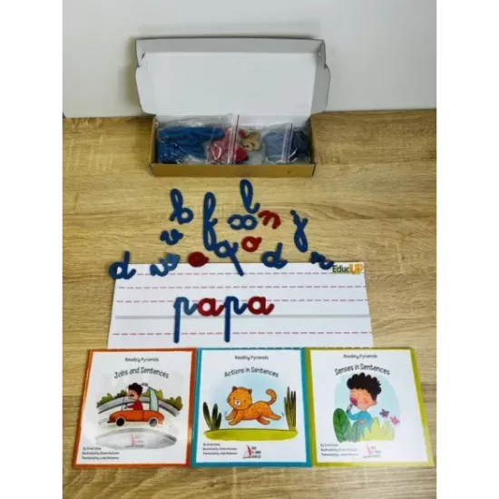 Pack lecture - حقيبتي الأولى لتعلم القراءة لغة لاتينية - الحروف اللاتينية المتحركة miniscule + ثلاث كتب تعلم القراءة