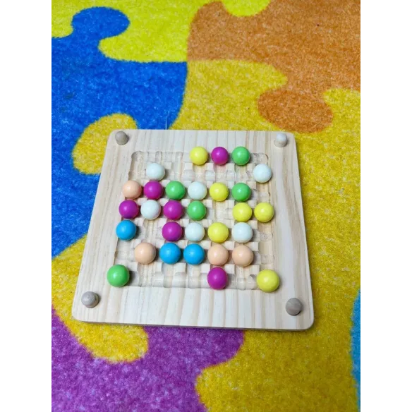 RAINBOW - لعبة دحرجة الكرات بقاعدة خشبية 3ألعاب في لعبة واحدة